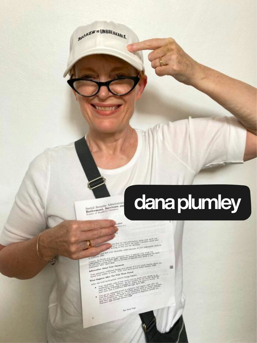 Dana in her Broken To Unbreakable hat